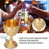 2Pcs Goblet Cup Golden Metal Retro Wine Cup Chalice Goblets